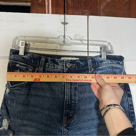 Abercrombie & Fitch The Skinny High Rise Jeans Distressed Size 29 8R Blue - Picture 4 of 8